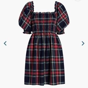 Hill House | Athena Nap Dress in Navy Tartan, Size M